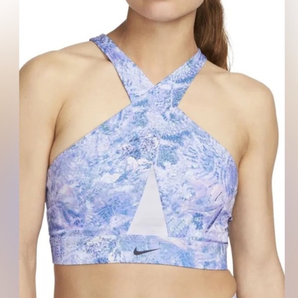 Nike Women's Purple Cross Front Sports Bra